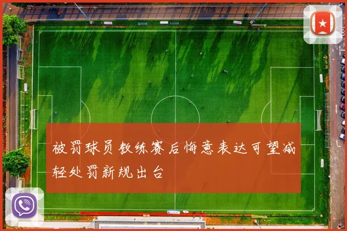 被罚球员教练赛后悔意表达可望减轻处罚新规出台